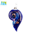 Bijoux mode escargot de mer en forme attacher or poussière Lampwork verre pendentif